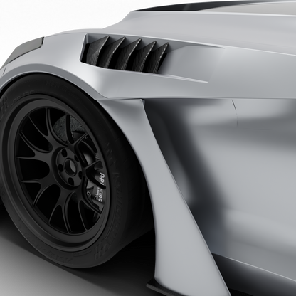 Corvette C7 carbon fiber body kit, rear diffuser and wing detail