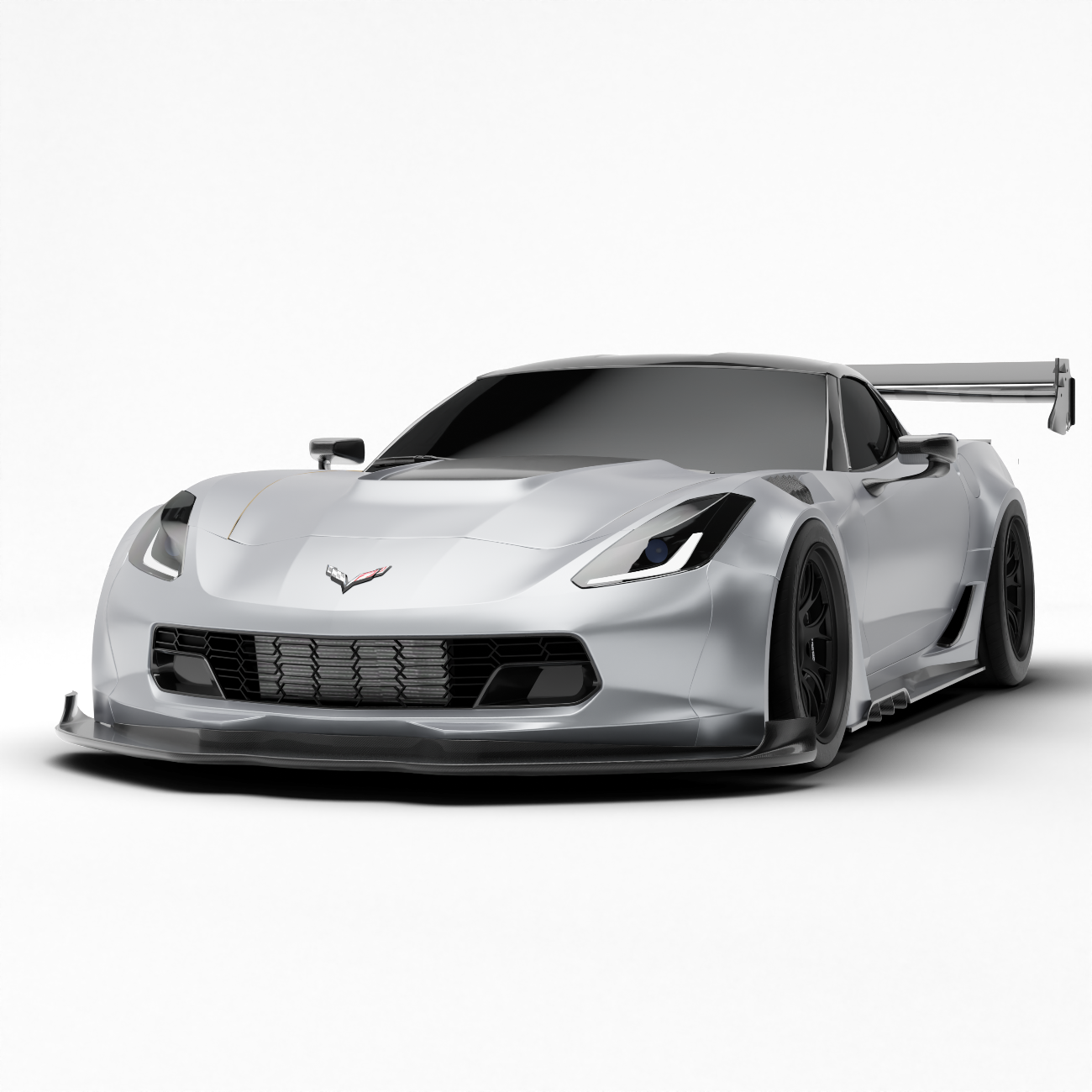 Corvette C7 carbon fiber full aero body kit, primary side view