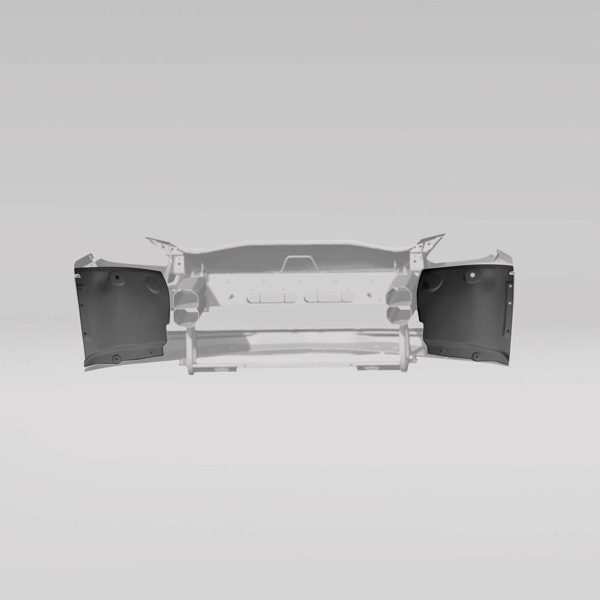 Corvette C7 carbon fiber inner fender liner, angled detail view