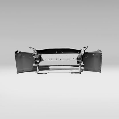 Corvette C7 carbon fiber front inner fender liner set, full set view