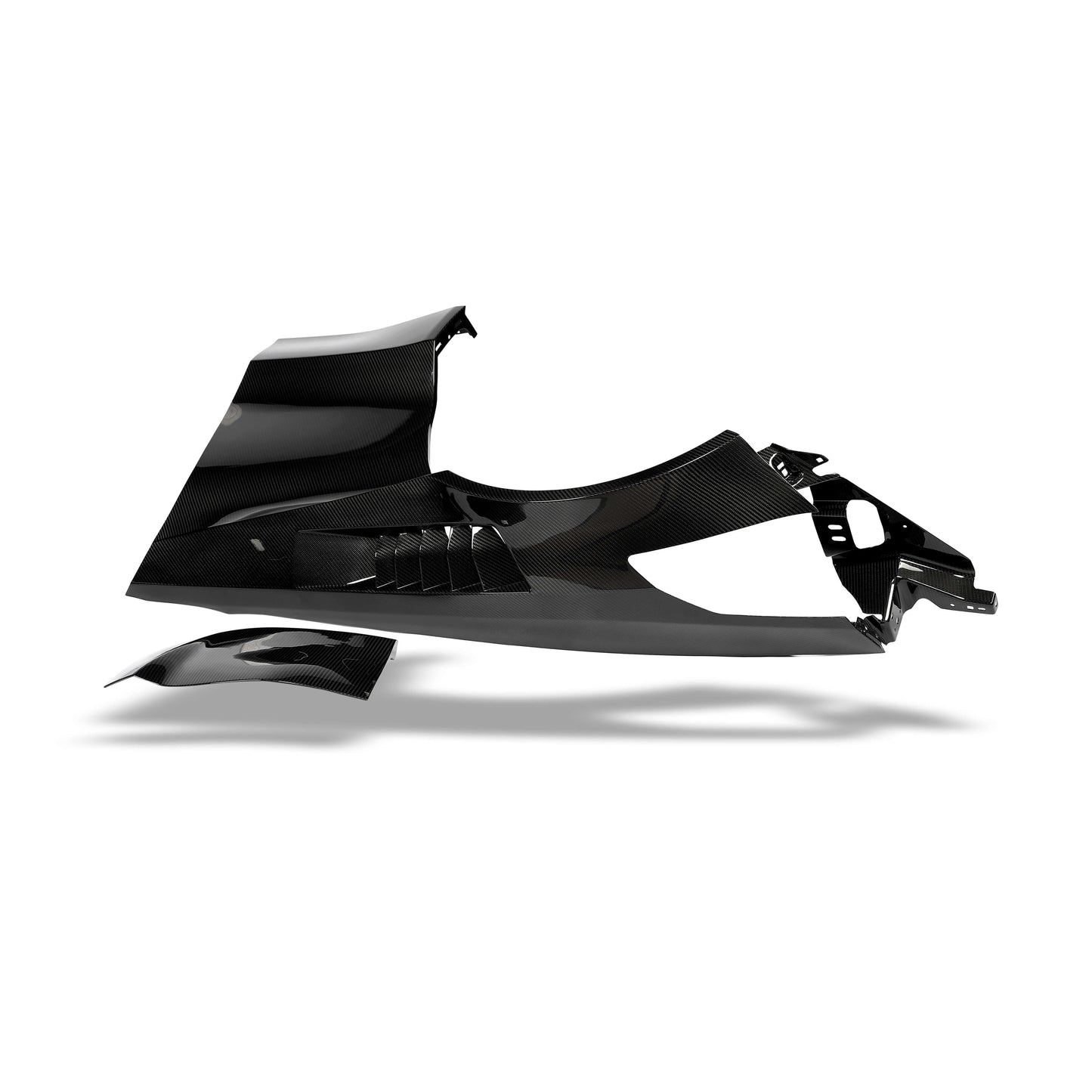 Corvette C7 carbon fiber front fender, fitment view at wheel arch
