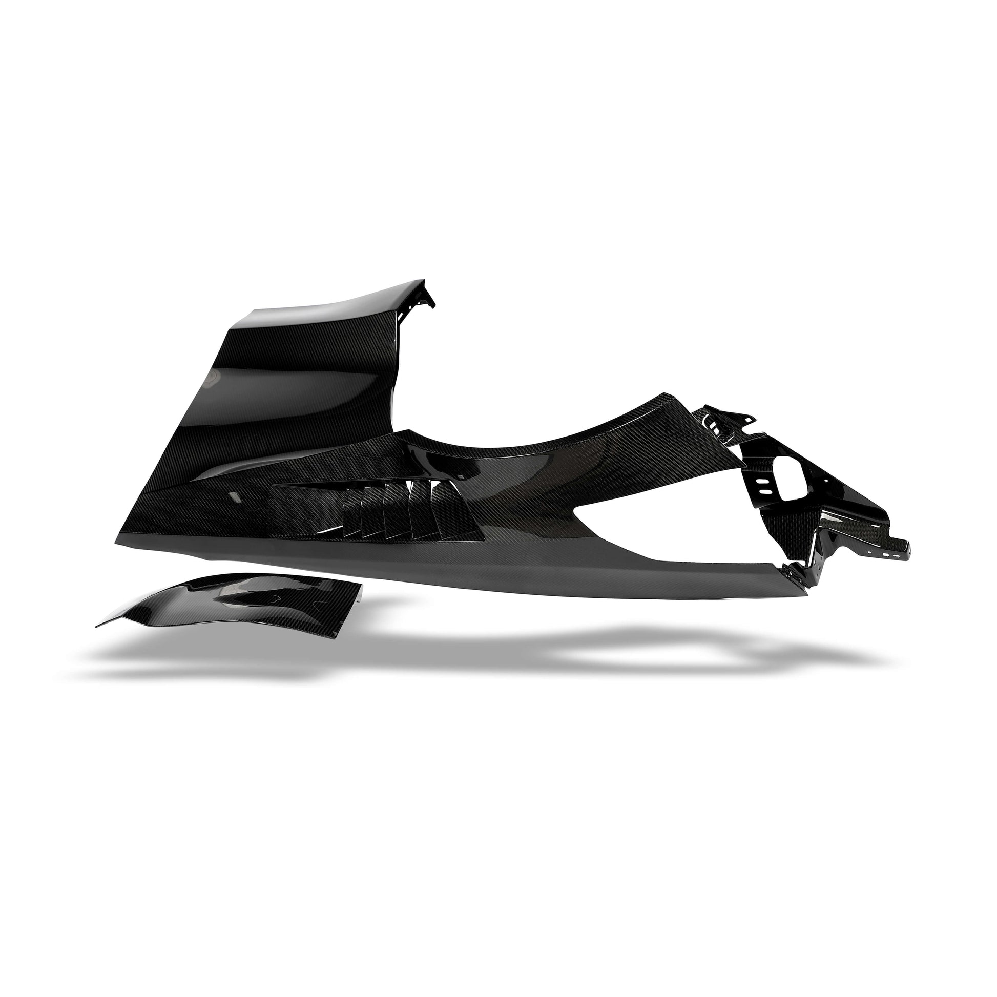 Corvette C7 carbon fiber front fender, fitment view at wheel arch