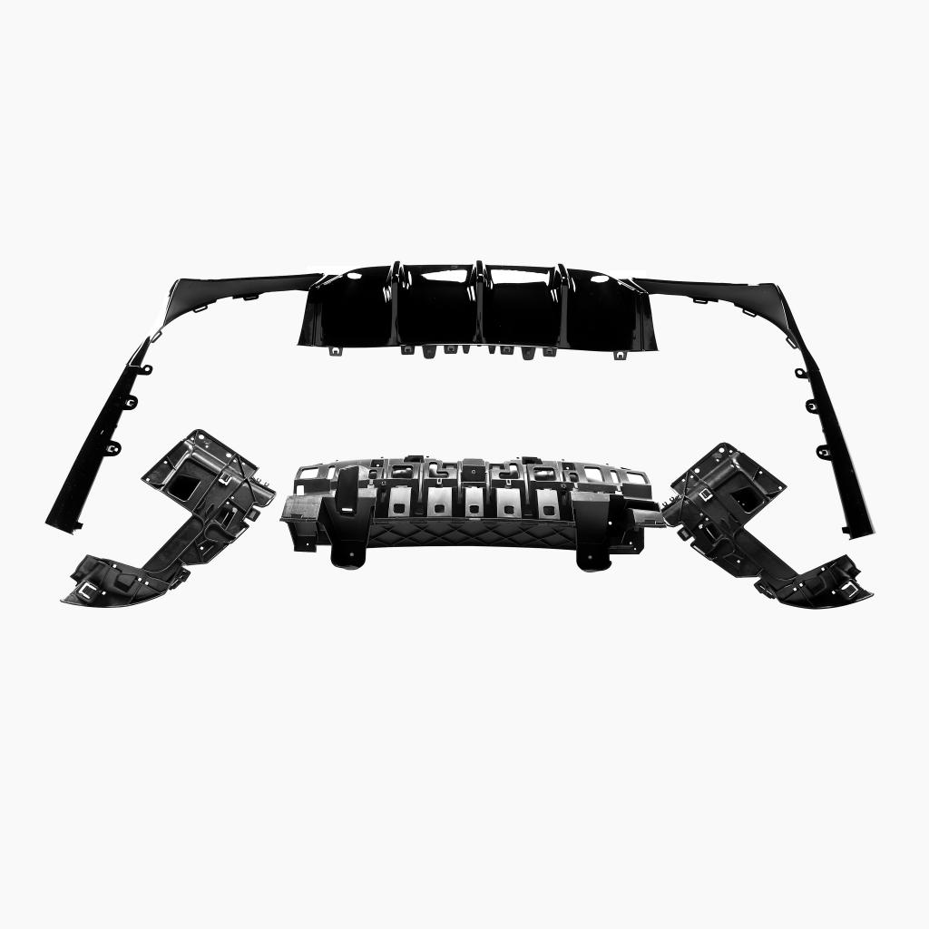 Mercedes-Benz E-Class C238 (2017–2023) E63 Coupe Rear Diffuser With Black Tips/For AMG Coupe