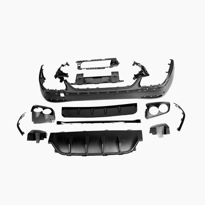 Mercedes-Benz GLC X254 (2023–present) GLC43 AMG Rear Diffuser With Black Pipe For AMG-Line/Black