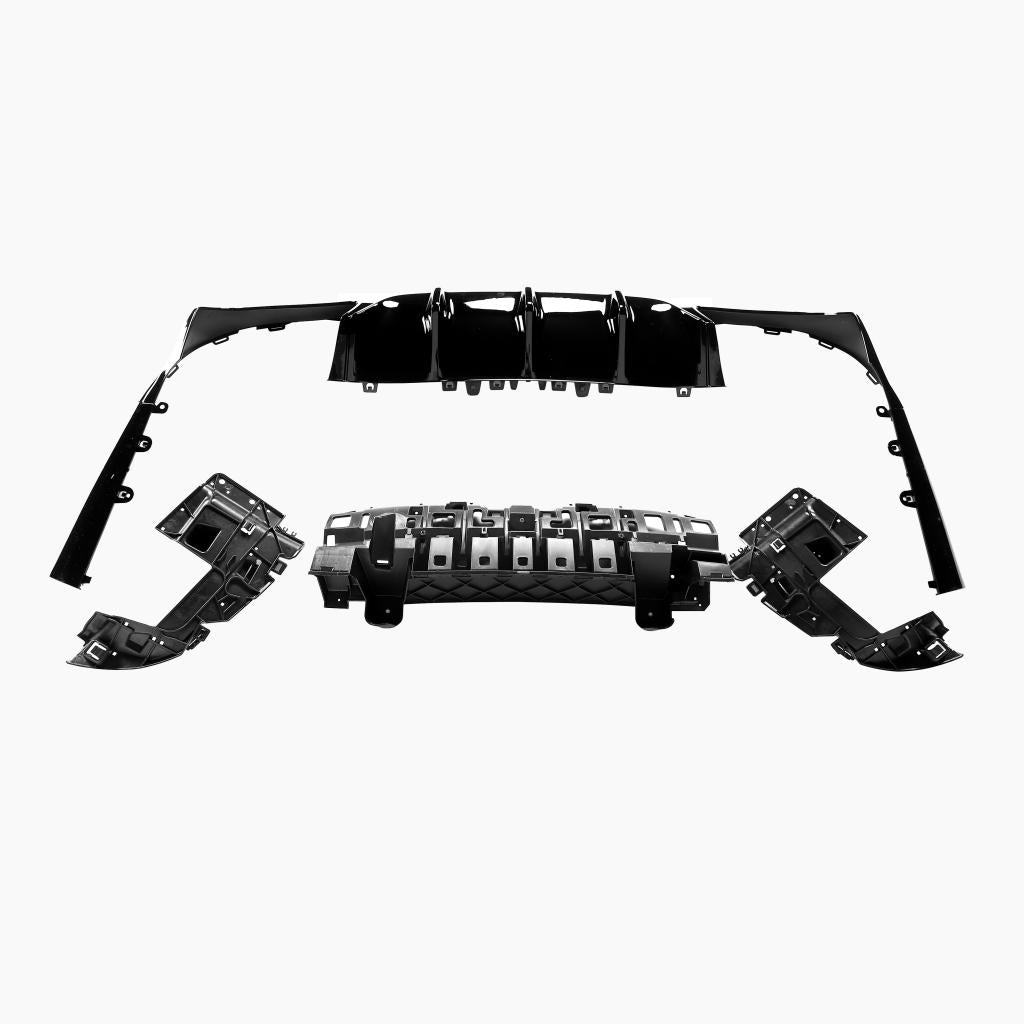 Gloss Black Rear Diffuser Lip Set for Mercedes Benz E-Class C238 AMG (2017-2023)