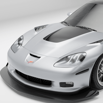 Corvette C6 carbon fiber hood, full top down studio view