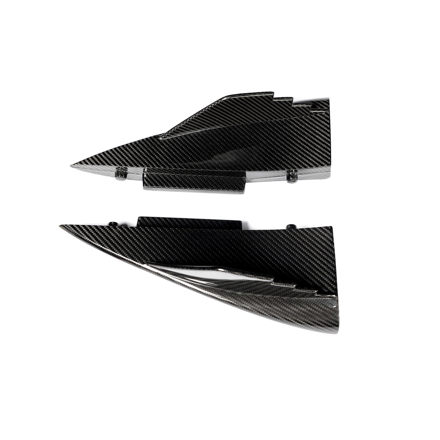 Corvette C6 carbon fiber front splitter, front three quarter view