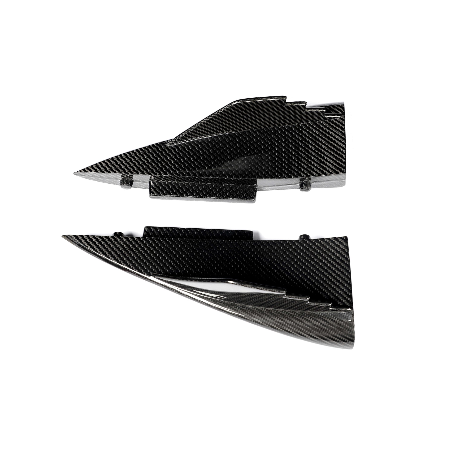 Corvette C6 carbon fiber front splitter, front three quarter view