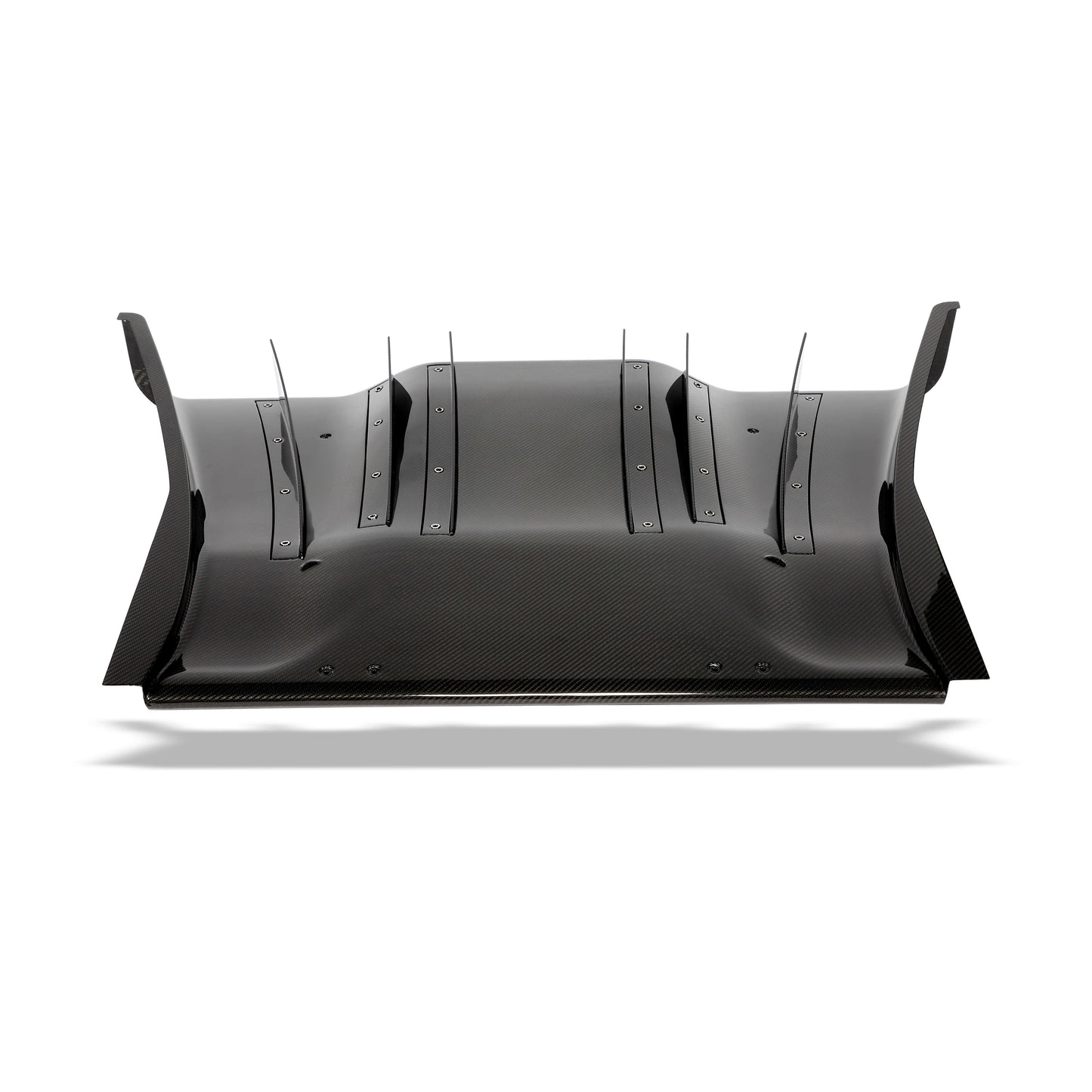 Carbon fiber C6 Corvette diffuser rear three quarter view