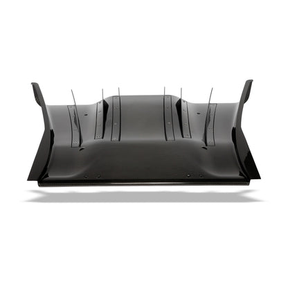Carbon fiber C6 Corvette diffuser rear three quarter view