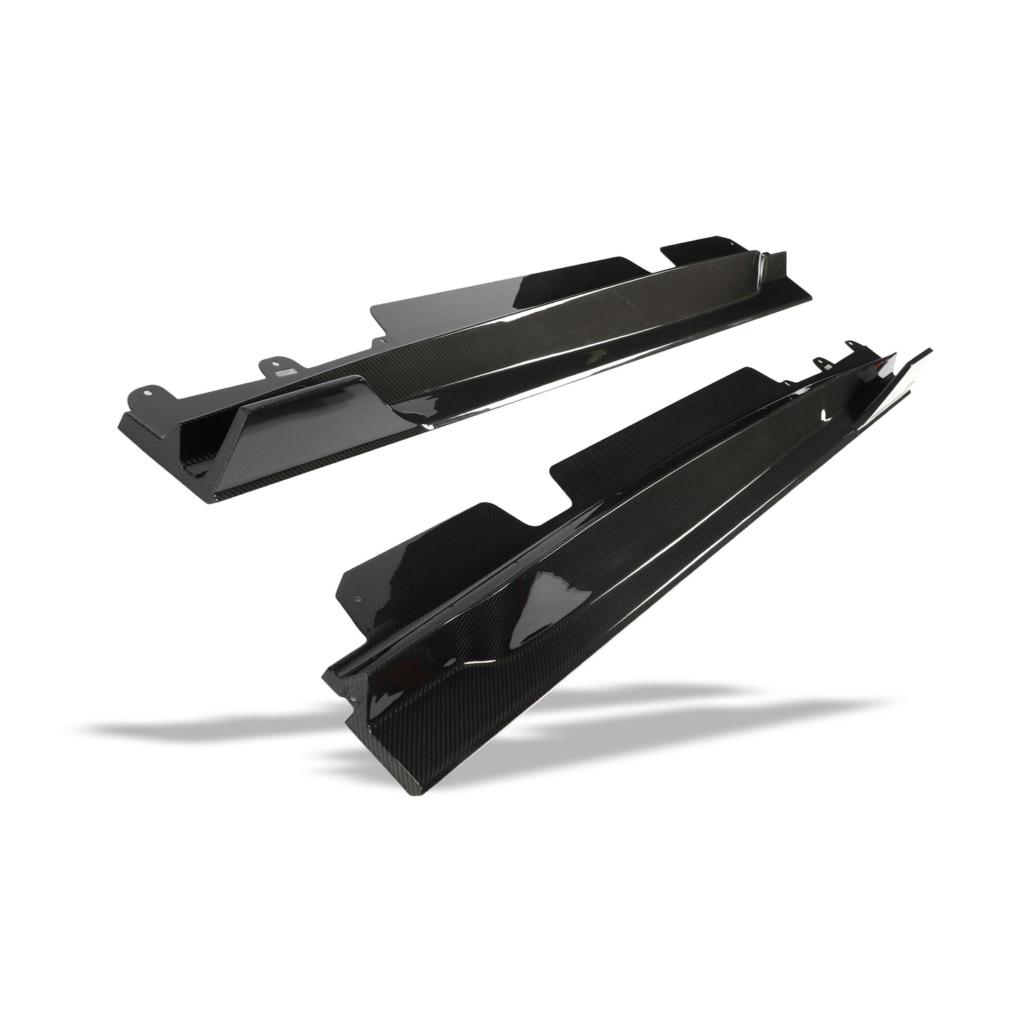 Corvette C6 lower body side skirt installed detail