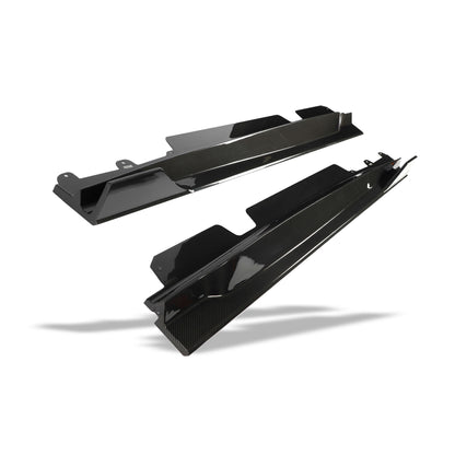 Corvette C6 lower body side skirt installed detail