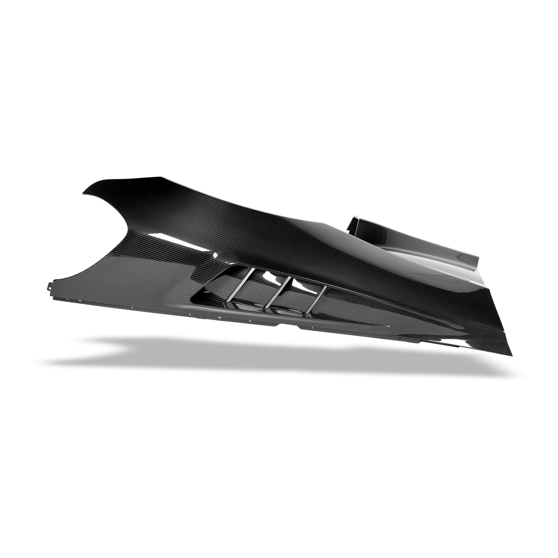 Corvette C6 carbon fiber side fenders, front three quarter view