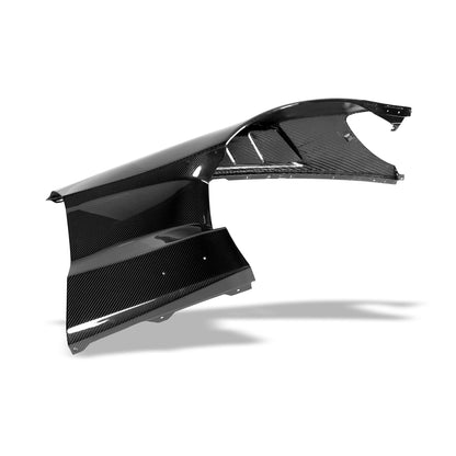 Corvette C6 carbon fiber side fenders, profile fitment view
