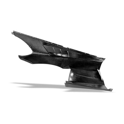 Corvette C6 carbon fiber side fender, gloss weave surface detail