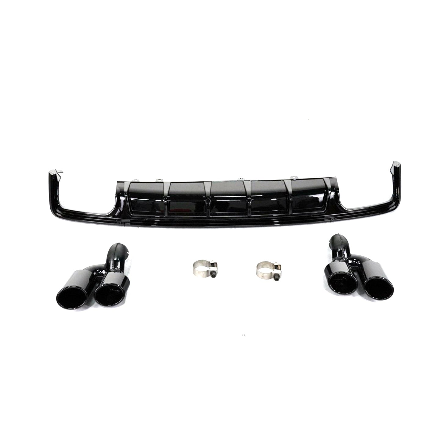 PP Rear Diffuser For Audi A6 C8(with Black Exhaust Tips)(2020-2021)