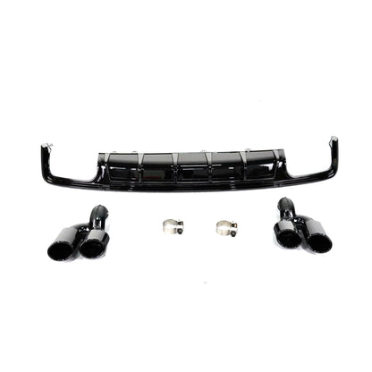 PP Rear Diffuser For Audi A6 C8(with Black Exhaust Tips)(2020-2021)