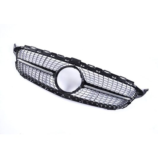 DIAMOND Front Grille For Mercedes Benz C‑Class W205 Pre‑Facelift (2014–2018)