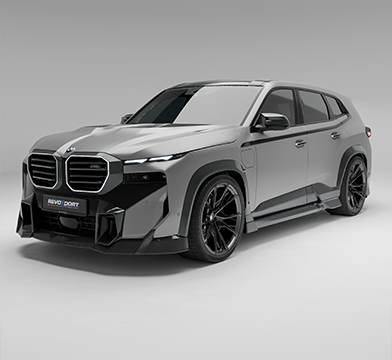 BMW XM G09 carbon fiber body kit full vehicle banner side view
