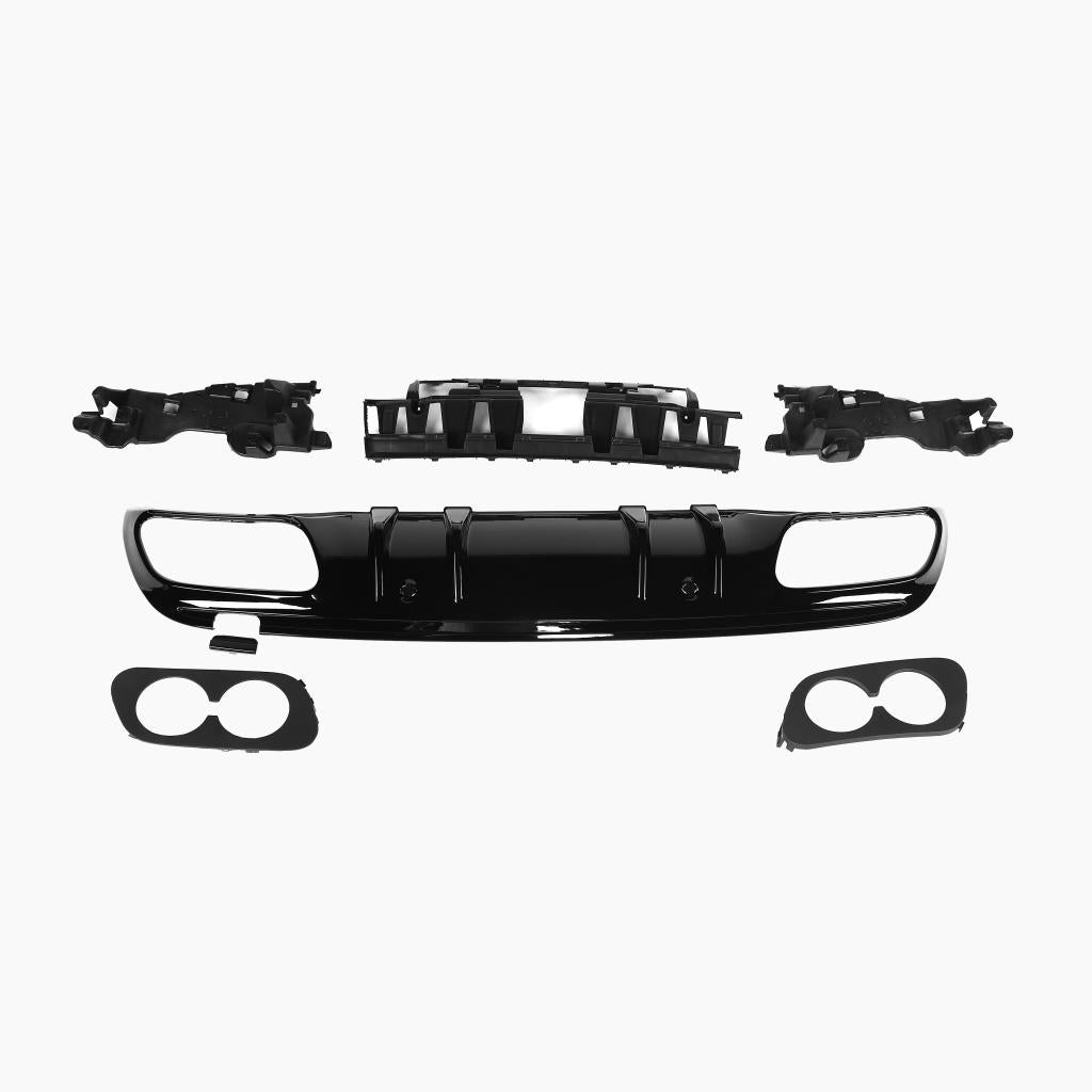 Gloss Black Rear Diffuser for Mercedes Benz C43 AMG W205 Sedan (2014-2021)