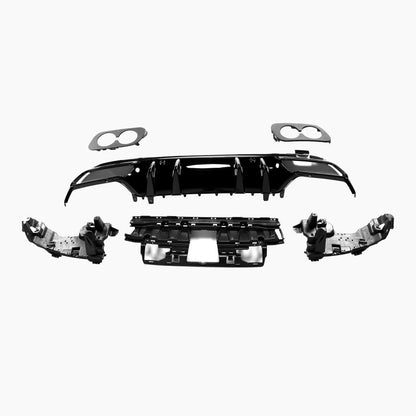 Mercedes-Benz C-Class W205 (2014–2021) C43 Rear Diffuser/For AMG Sedan/Black