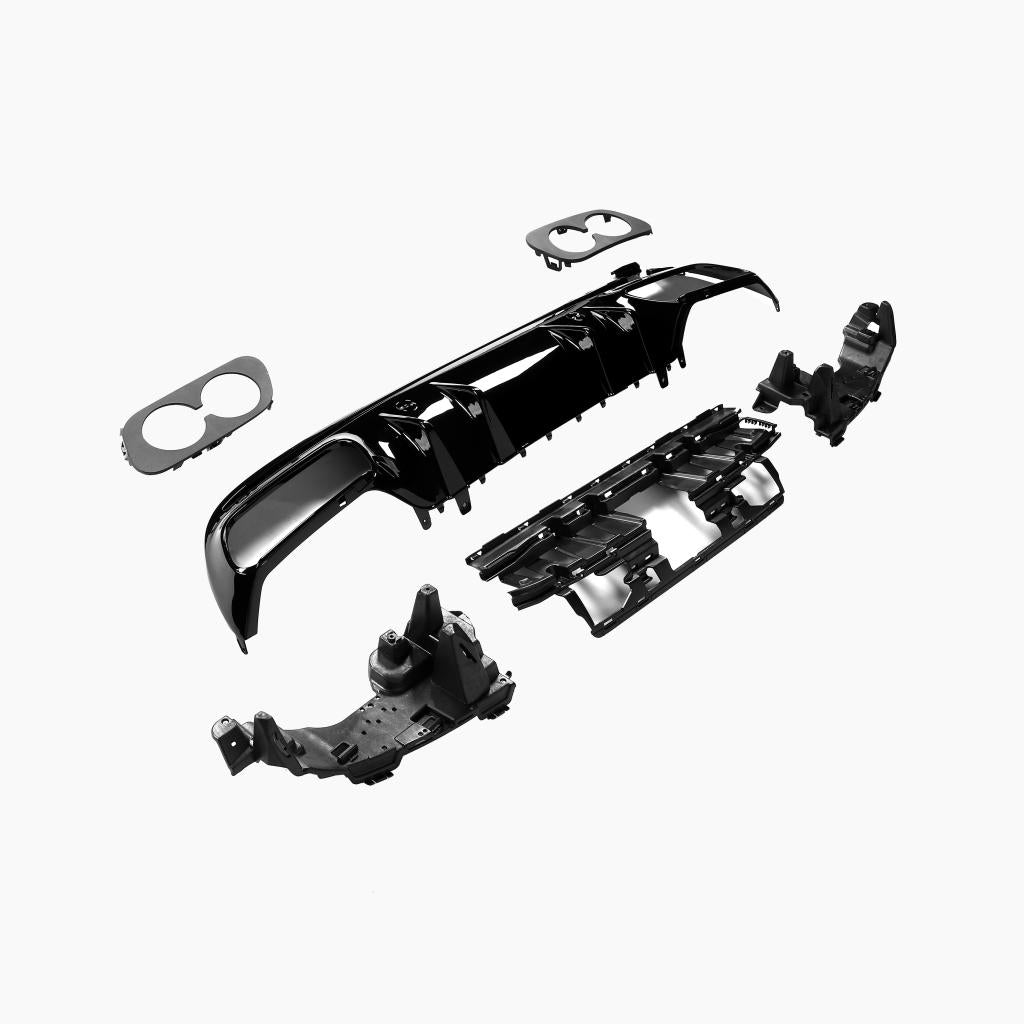 Mercedes-Benz C-Class W205 (2014–2021) C43 Rear Diffuser/For AMG Sedan/Black