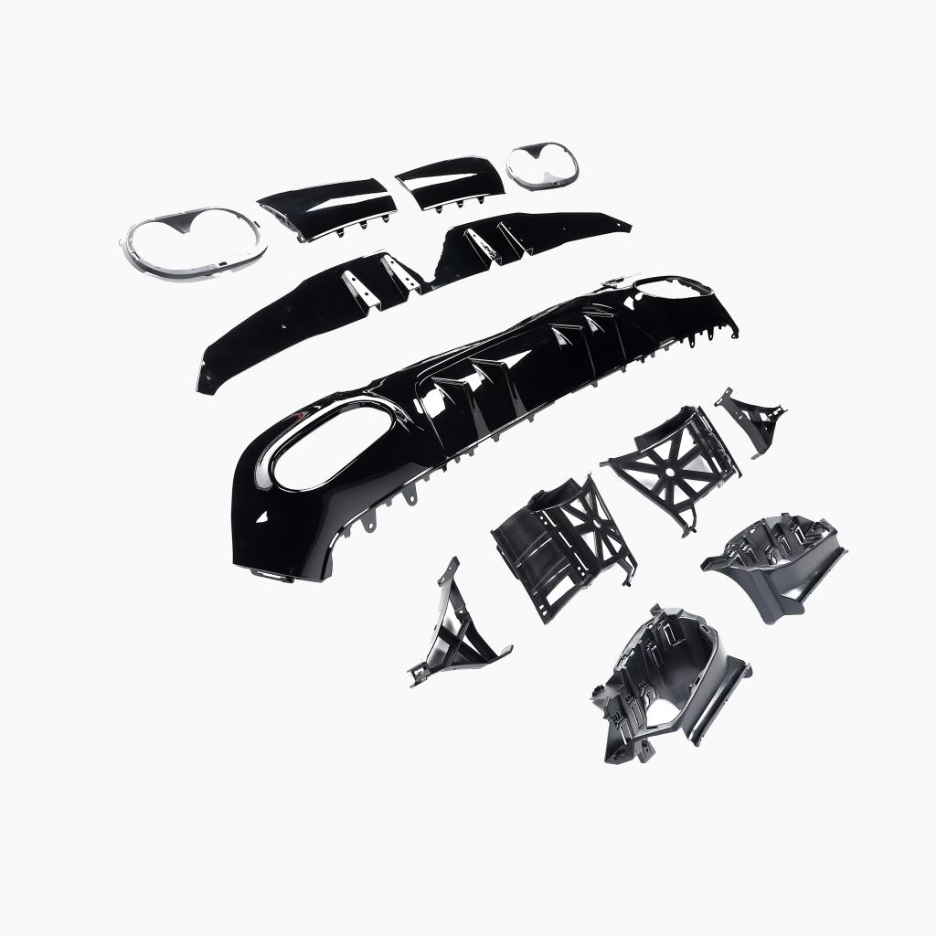Gloss Black Rear Diffuser for Mercedes Benz A45 AMG W177 Sedan (2020+)
