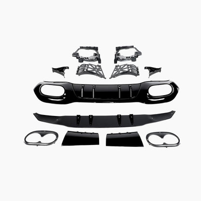 Gloss Black Rear Diffuser for Mercedes Benz A45 AMG W177 Sedan (2020+)