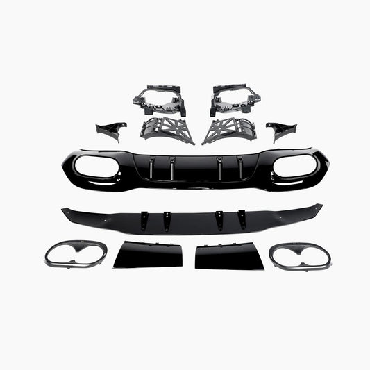 Gloss Black Rear Diffuser for Mercedes Benz A45 AMG W177 Sedan (2020+)