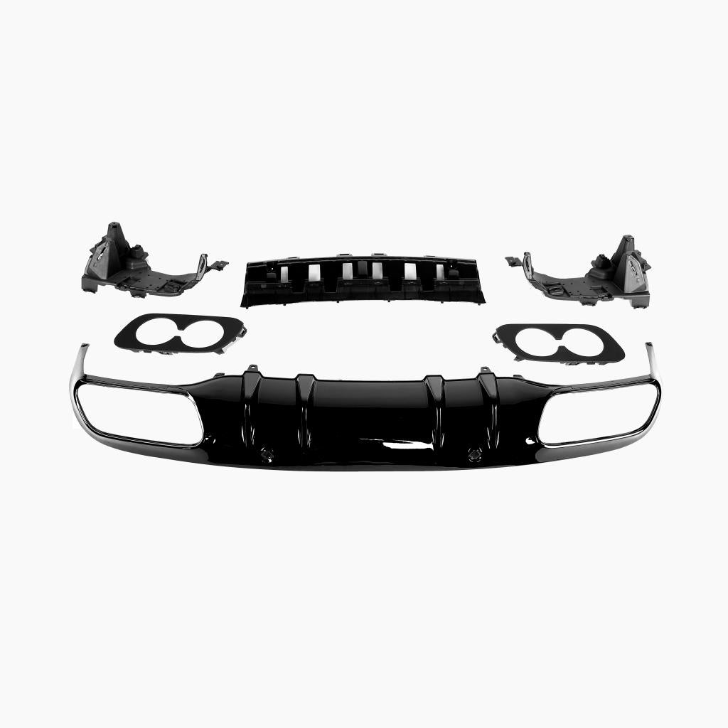 Gloss Black Rear Diffuser for Mercedes Benz C43 AMG W205 Coupe (2014-2021)