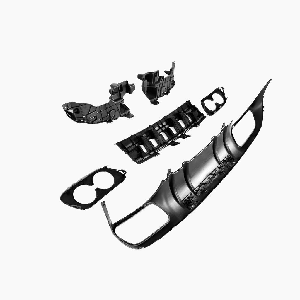 Mercedes-Benz C-Class C205 (2015–2021) C43 Coupe Rear Diffuser/For AMG Coupe/Black