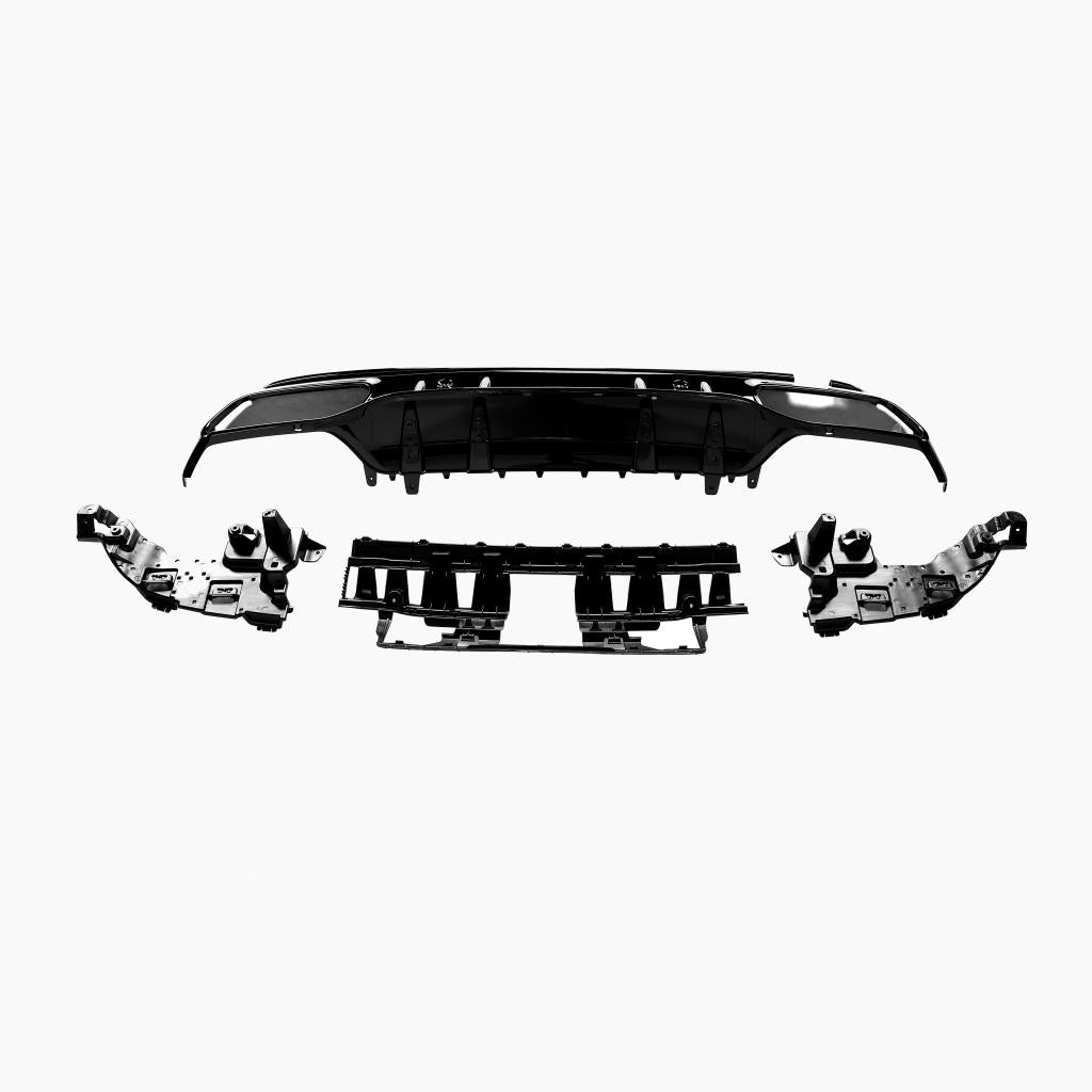 Mercedes-Benz C-Class W205 (2014–2021) C63 Rear Diffuser/For AMG Sedan/Black