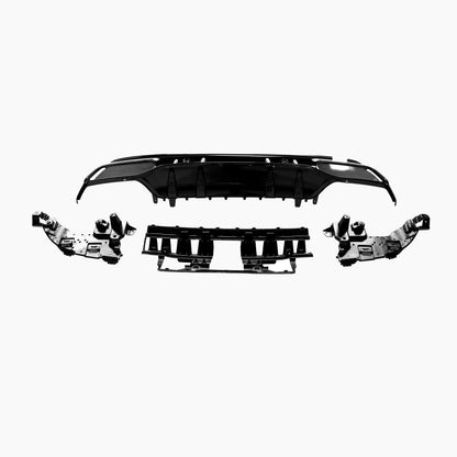 Mercedes-Benz C-Class W205 (2014–2021) C63 Rear Diffuser/For AMG Sedan/Black
