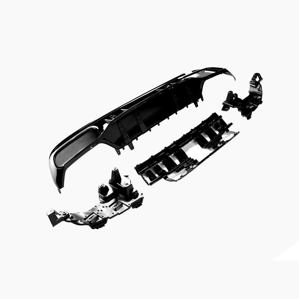 Mercedes-Benz C-Class W205 (2014–2021) C63 Rear Diffuser/For AMG Sedan/Black