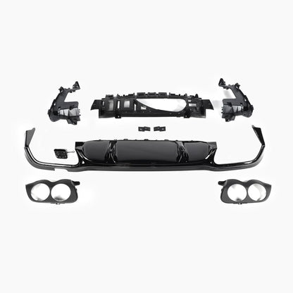 Gloss Black Rear Diffuser for Mercedes Benz E-Class E53 GT W213 Sedan (2016-2023)