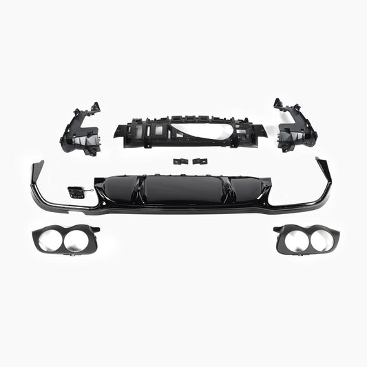 Gloss Black Rear Diffuser for Mercedes Benz E-Class E53 GT W213 Sedan (2016-2023)