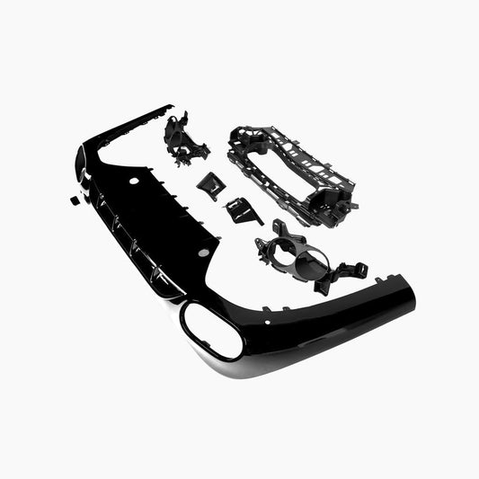 Mercedes-Benz E-Class W214 (2023–present) E53 Rear diffuser With Tail Pipe/2024+/Black