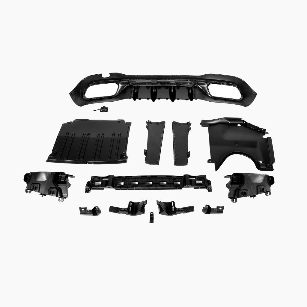 Mercedes-Benz C-Class W206 (2021–present) C63 AMG REAR DIFFUSER WITH BLACK TIPS/FOR AMG/ 21+
