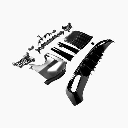 Mercedes-Benz C-Class W206 (2021–present) C63 AMG REAR DIFFUSER WITH BLACK TIPS/FOR AMG/ 21+