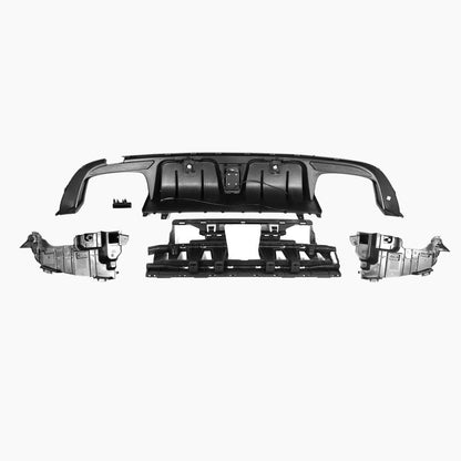 Gloss Black Rear Diffuser with LED for Mercedes Benz AMG W205 Sedan (2015-2021)