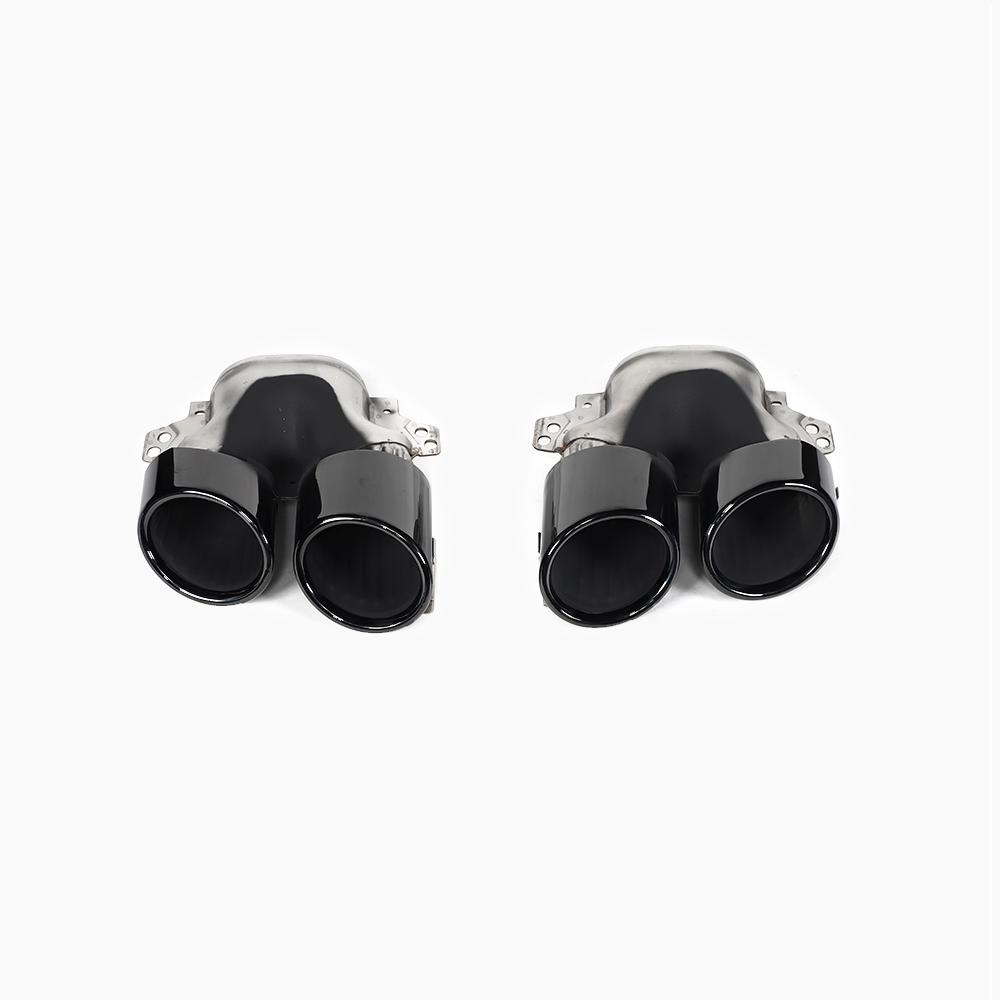 Gloss Black Exhaust Tips for Mercedes Benz A-Class W177 A35 A45 Hatchback (2018+)