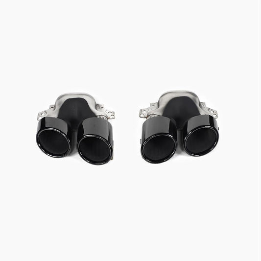 Gloss Black Exhaust Tips for Mercedes Benz A-Class W177 A35 A45 Hatchback (2018+)