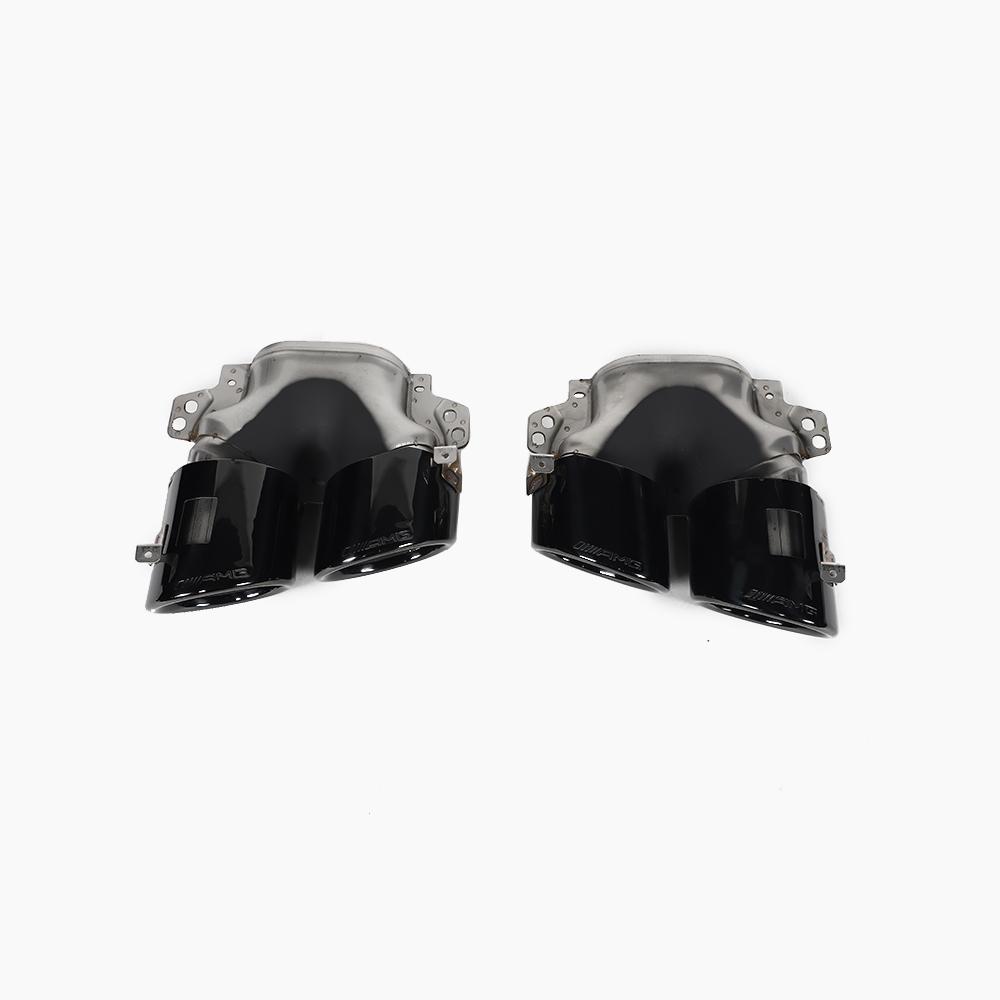 Gloss Black Exhaust Tips for Mercedes Benz A-Class W177 A35 A45 Hatchback (2018+)