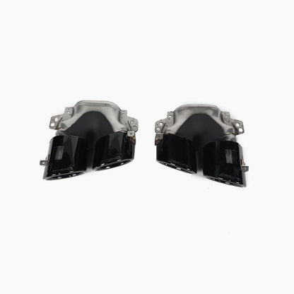 Gloss Black Exhaust Tips for Mercedes Benz A-Class W177 A35 A45 Hatchback (2018+)