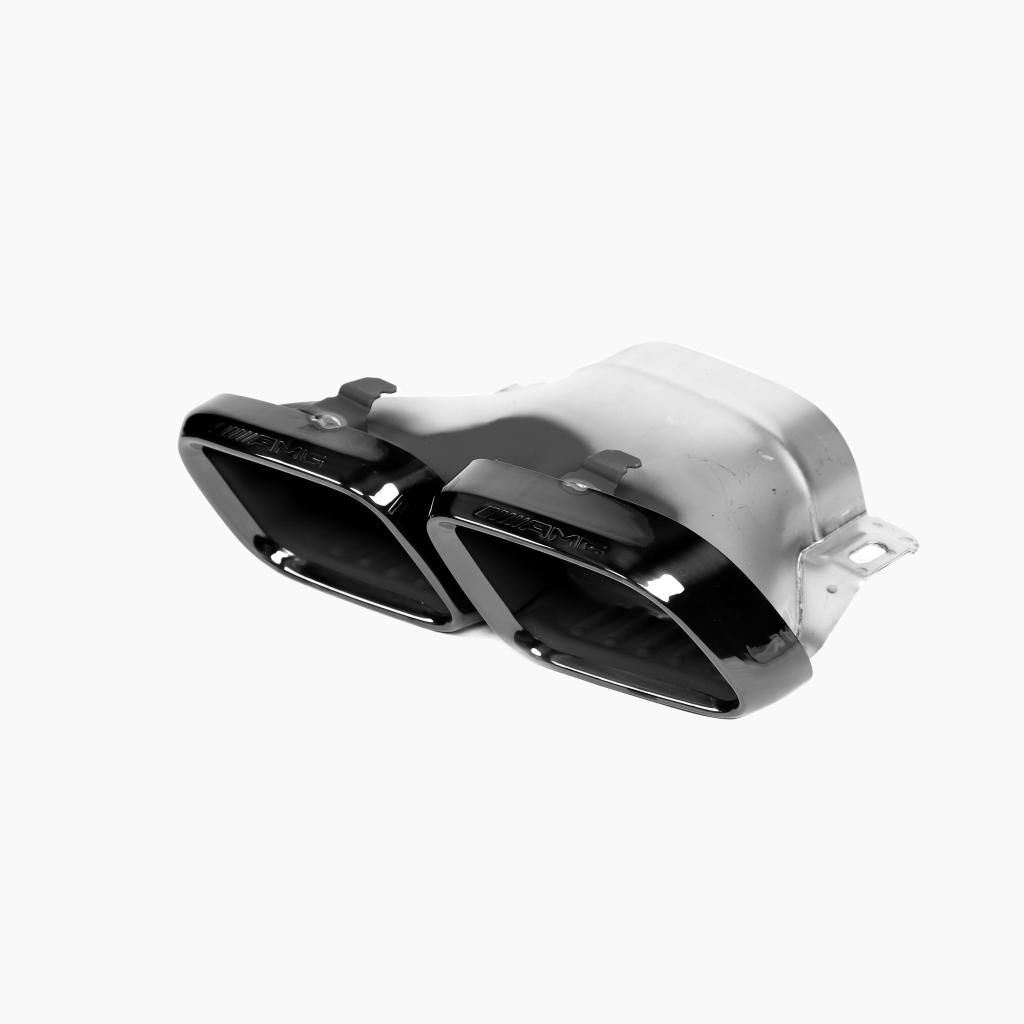 Gloss Black Exhaust Tips for Mercedes Benz C63 AMG W205 (2015-2021)