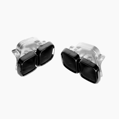 Gloss Black Exhaust Tips for Mercedes Benz C63 AMG W205 (2015-2021)