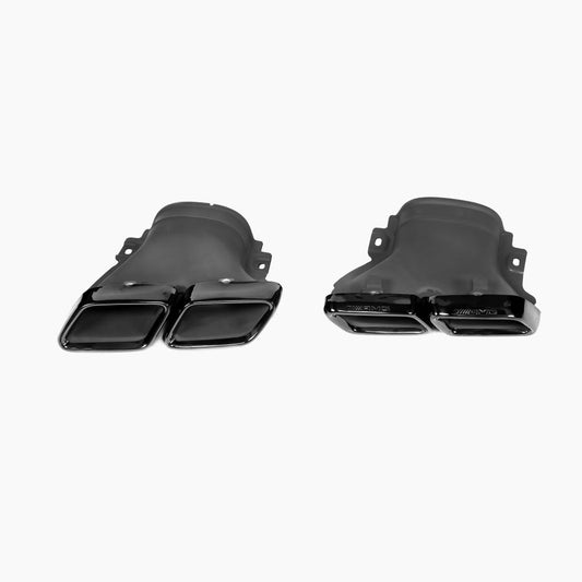 Gloss Black Exhaust Tips for Mercedes Benz E63 AMG W213 Sedan (2017-2023)