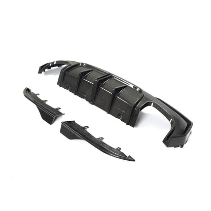 ST Style Carbon Fiber Rear Diffuser With Splitter for BMW 4 Series G22 G23 M Sport (2021+)