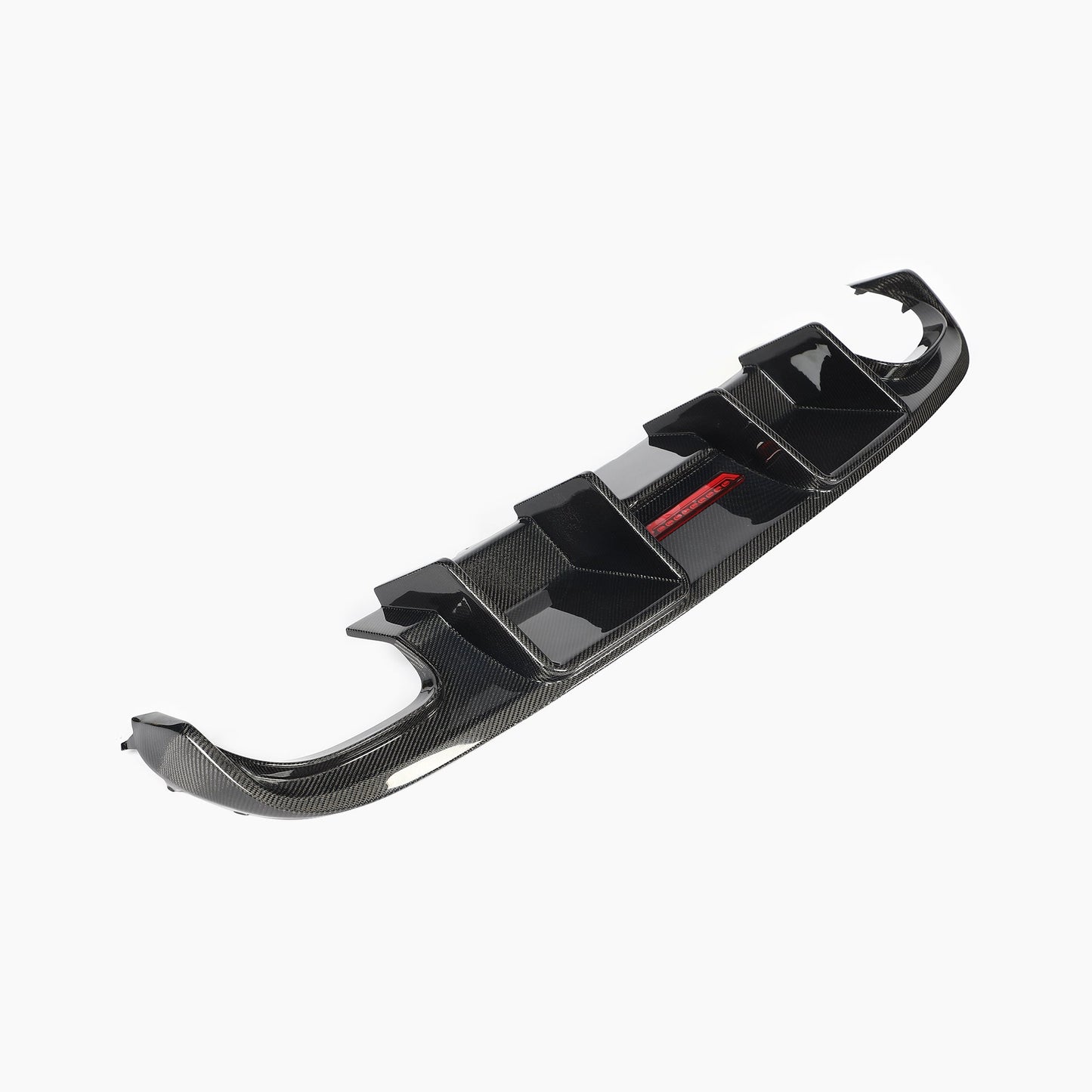 Cabral Style Carbon Fiber Rear Diffuser with LED light For Audi S4 Sedan 4-Door(2008-2012)