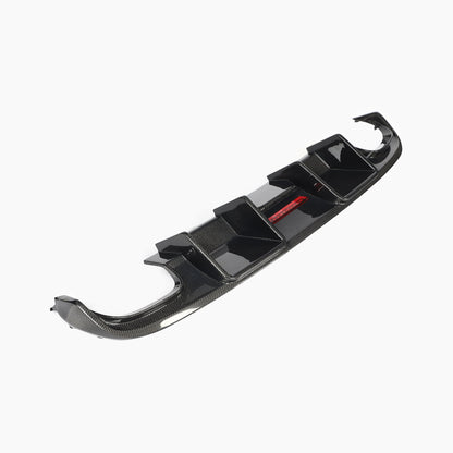 Cabral Style Carbon Fiber Rear Diffuser with LED light For Audi S4 Sedan 4-Door(2008-2012)